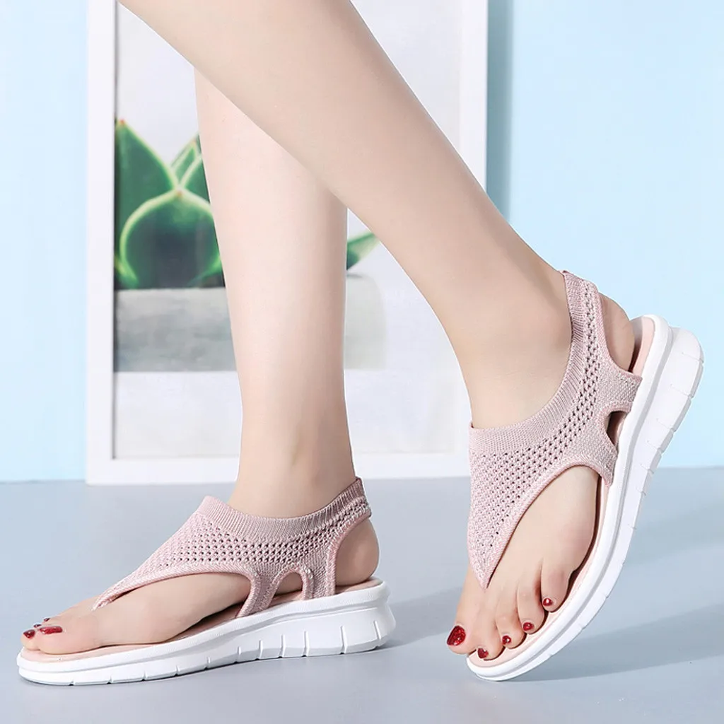 

2019 Sandals Women Summer Shoes Peep Toe Casual Flat Sandals Ladies Breathable Air Mesh Women Platform Sandals Sandalia Feminina