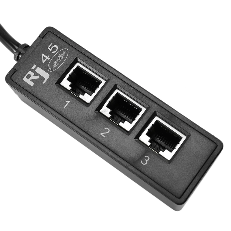 Ethernet сплиттер RJ45 Кабельный адаптер 1-3 порта LAN Сетевой быстрый разъем