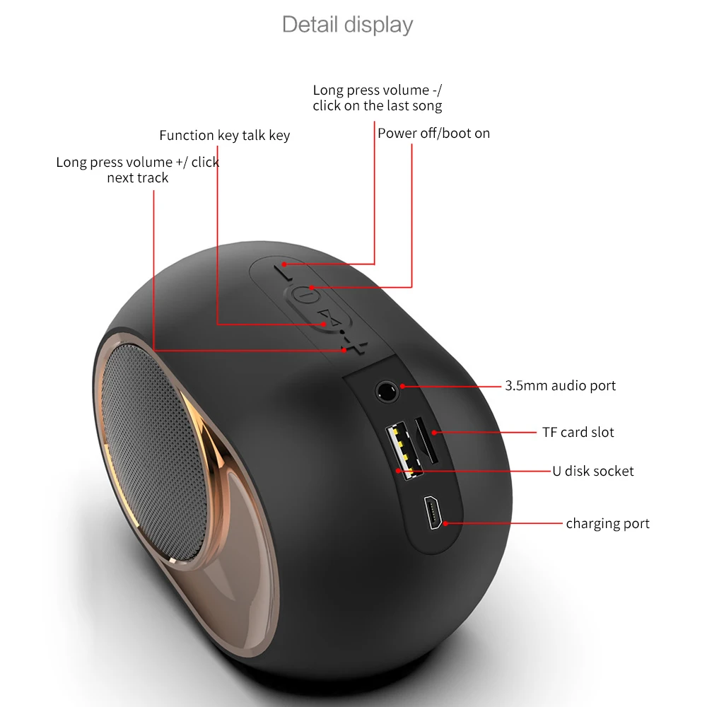 Bluetooth 5,0 динамик s Высокое Качество X6 беспроводная звуковая коробка стерео объемная музыка супер бас динамик HiFi Звук Поддержка TF карта