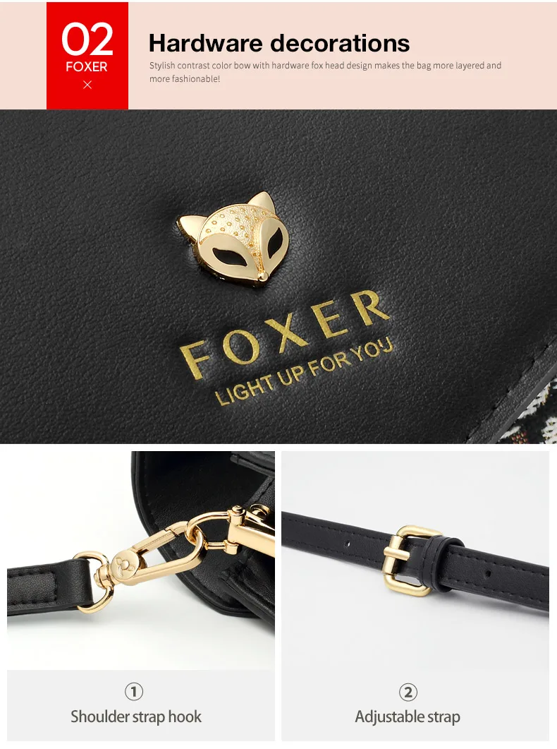 FOXER Ретро Женская оригинальная модная сумка клатч коровья кожа Женская стильная вечерняя сумочка высокого качества женская элегантная сумка через плечо