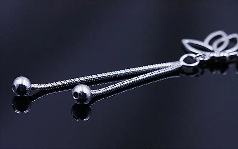여성을위한 나비 긴 술 비즈 드롭 귀걸이 Boucle d' oreille oorbellen S-E65