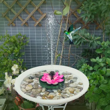 

1set 2.5W Lotus Solar Fountain Water Pump Pool Decoration Outdoor Landscape Garden Pond Auto Spray Bird Bath Fish Tank Yard 7V