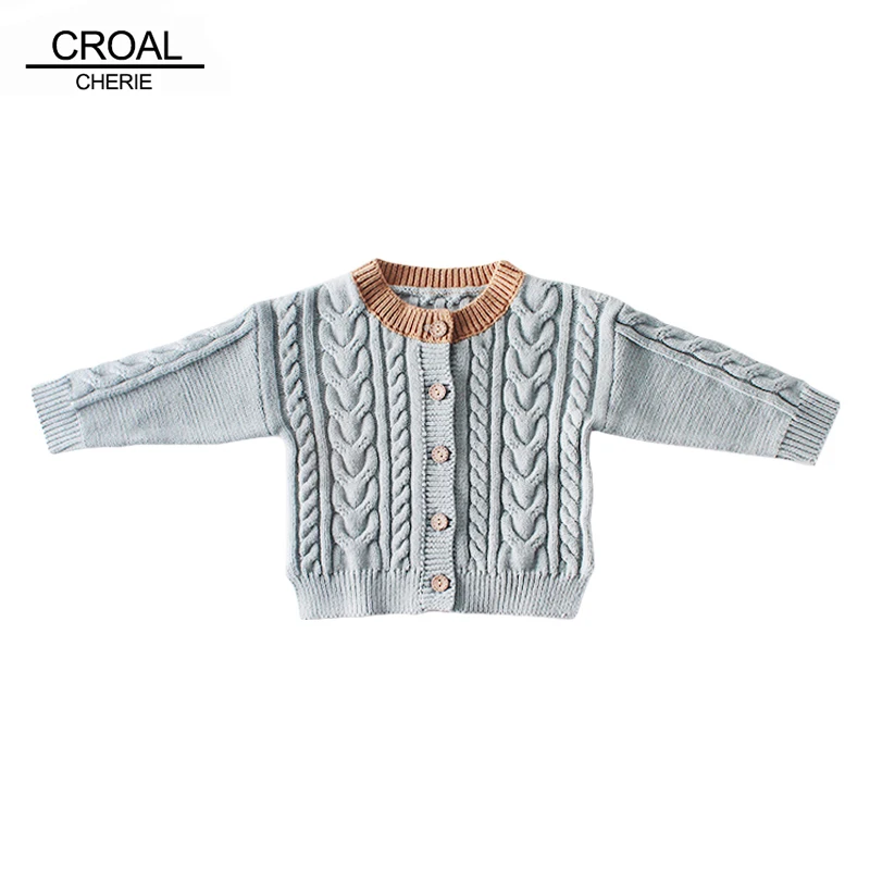 CROAL CHERIE/осенне-зимняя одежда для маленьких девочек; свитер; Модная одежда для маленьких мальчиков; Детский свитер; вязаное пальто; верхняя одежда