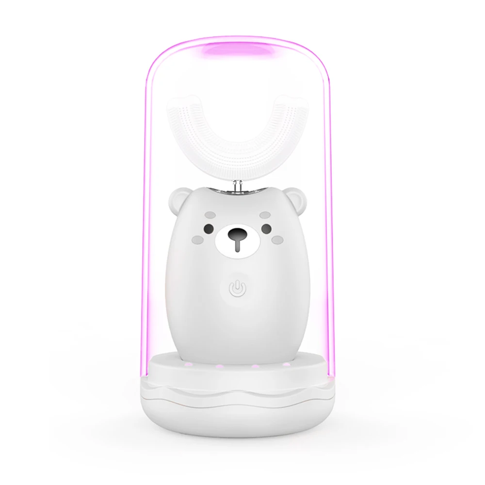 1Pcs Cute Kids' Electric Toothbrush Rechargeable Sonic U Shape Brush Head Silicone Automatic Children Teeth | Бытовая техника