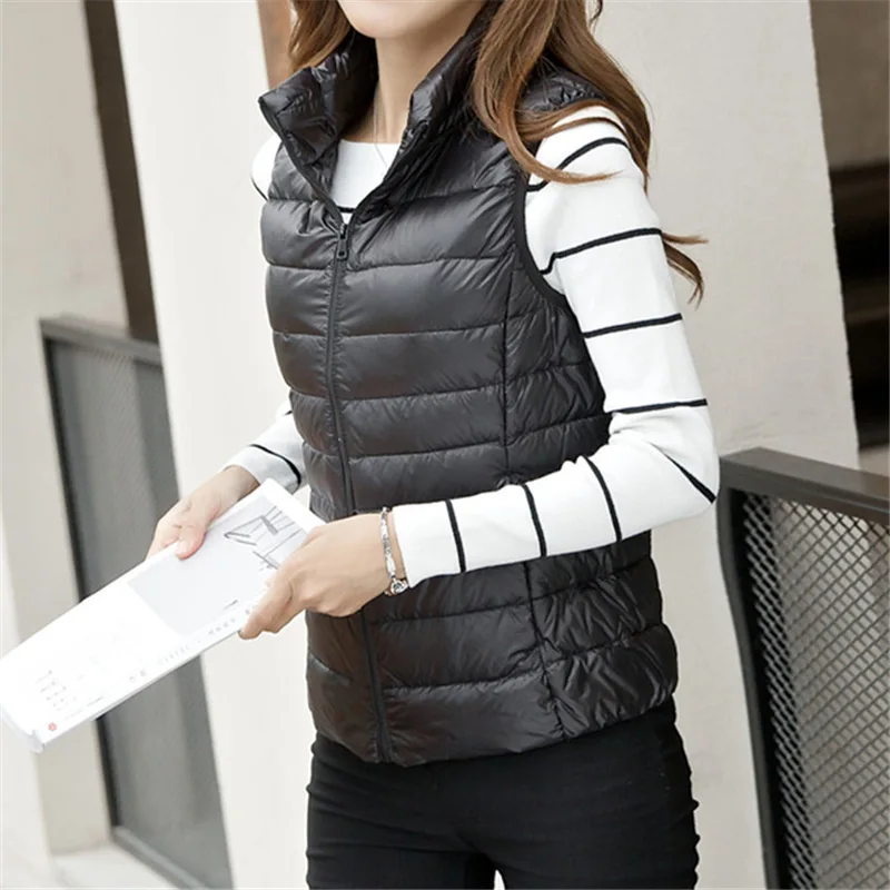 

Winter Siyu 2019 Women's Thin down Feather Vest Tank Top Women's Lightweight down Jacket WOMEN'S Plus-sized
