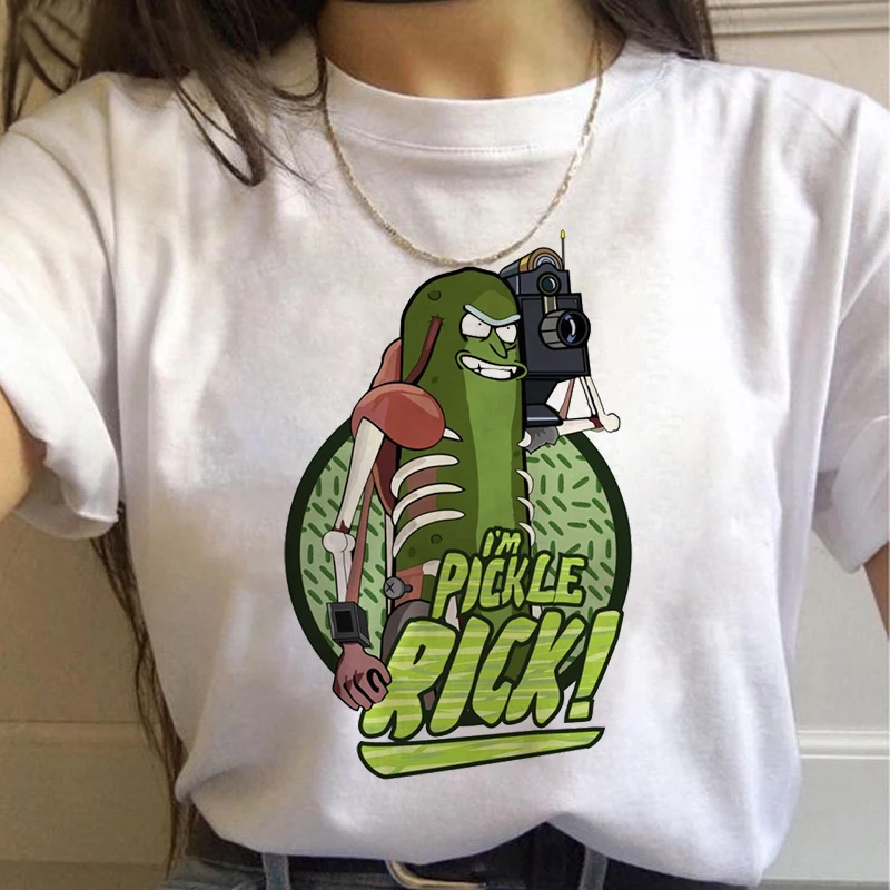 New Funny Cartoon T Shirt Women Harajuku Ullzang T-shirt 90s Graphic Tshirt Fashion Top Tees Female