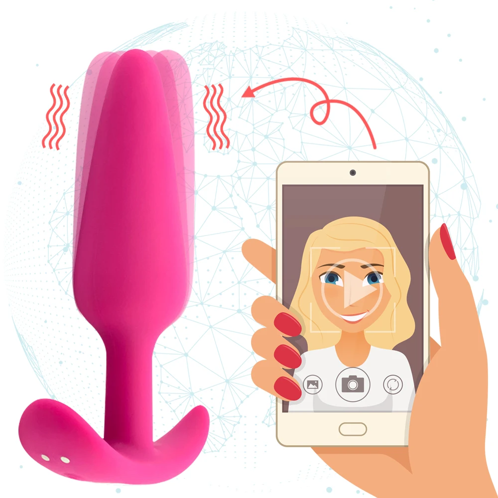 Bluetooth APP Anal Plug Vibrator Music Video Control Sex Toy For Adults Male Prostate Massage Female Dildo Butt | Красота и здоровье