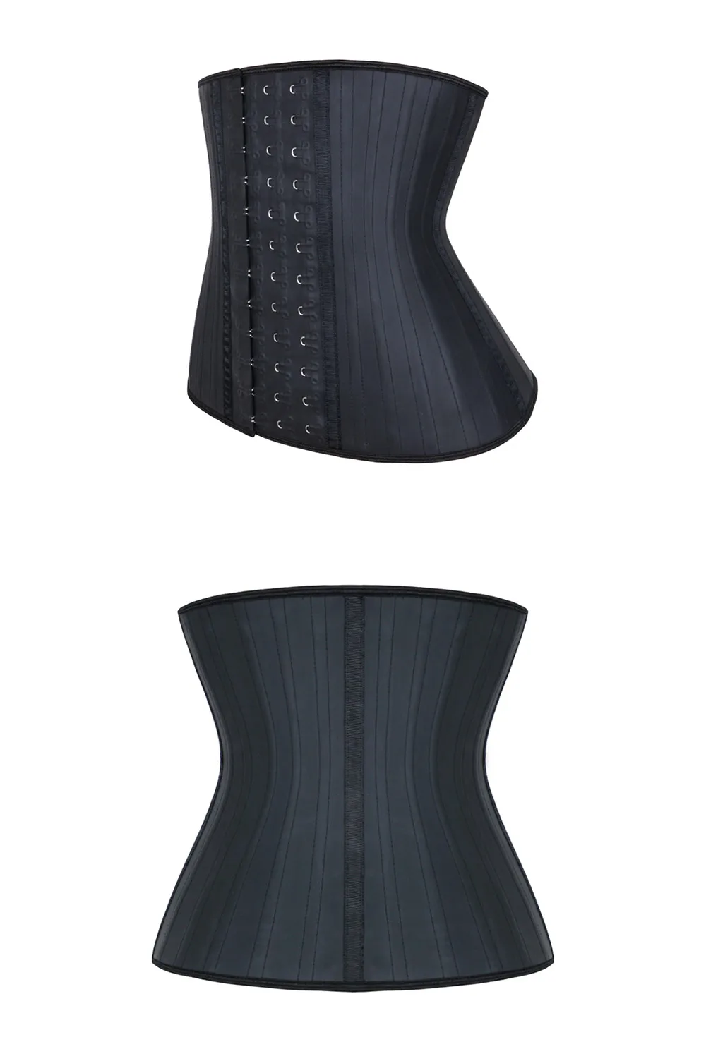 NB1419_01 Atbuty Latex Waist Trainer Big Leather Hooks 25 Steel Bones Long Torso Waist Shaper Corsets (7)