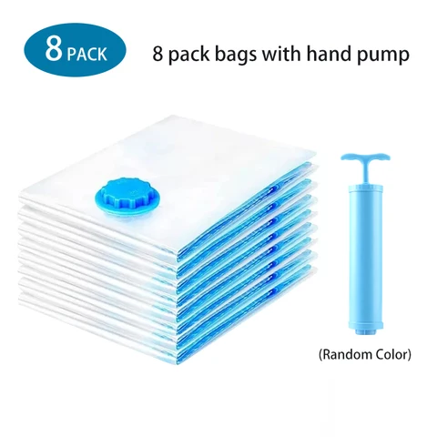 Vacuum Clothes Storage Organizer Vacuum Bags for Clothes Compressed Bag Hand Pump Save Space Seal Blanket Organizer