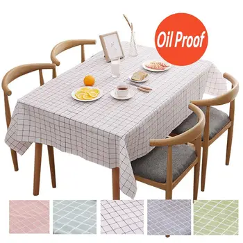

Table Cover Cloth PVC Waterproof Oilproof Cheap Plaid Pattern Rectangle Muti-Colors Muti-Sizes