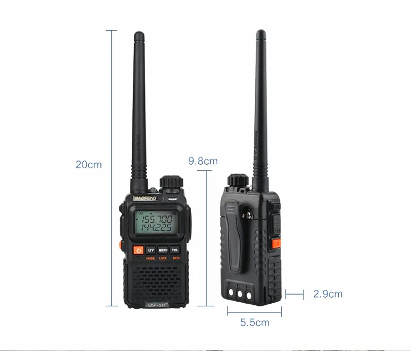 Baofeng BF-UV-3R+ рация УФ двухступенчатый двойной дисплей Baofeng UV3R+ обновленная платформа
