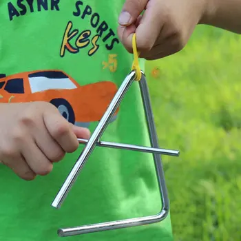 

5pcs/set Enlightenment Steel Gift Interactive Toy Hand Instrument With Striker Musical Triangle Funny Early Education