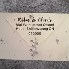 Персонализированные пользовательские имя семьи обратный адрес самостоятельно чернильный штамп резиновый для свадьбы обратный адрес вечерние чернила Штамп