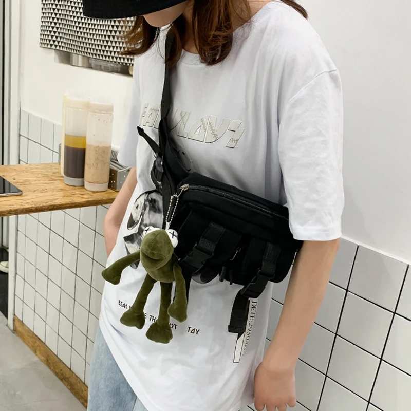 Простая Сумка через плечо в стиле хип хоп японском Harajuku сумка мессенджер