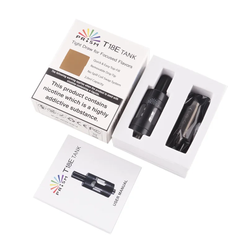 INNOKIN PRISM T18E распылитель 18 мм 2 мл емкость Prism TPD бак 1.5ohm подходит для 510 ниток StainlessSteel