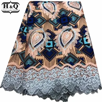 

2019 Latest Design Guipure Print Wax Lace Fabric 100% Cotton African Embroidered Lace Guipure Lace 6 Yards/Piece For Party Gown