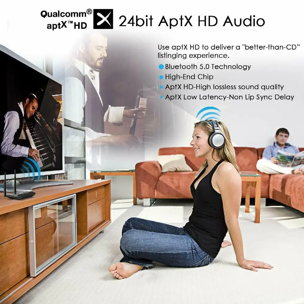Áudio de Música, Baixa Latência, AptX HD