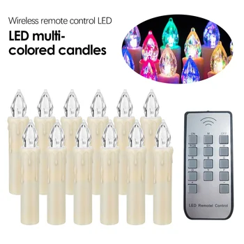 

LED Candle color Flameless Lamp Simulation Color Light Home Wedding Birthday Party Decoration Battery Candles photophore DIY
