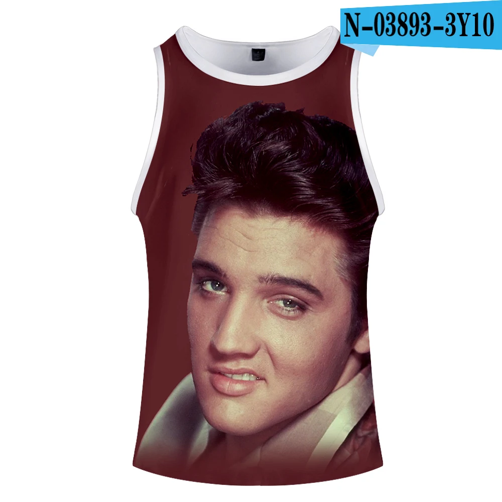 Elvis Presley майка с 3d принтом модная крутой Баскетбол хипстер Удобная популярная летняя с круглым вырезом летняя без рукавов для мужчин/женщин - Цвет: E