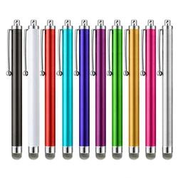 Universal Metal Touch Screen Stylus Pens with Clip - Pack of 10 (10pcs)