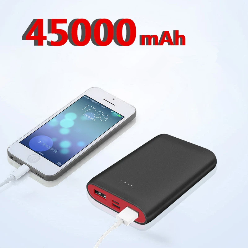 best portable charger Portable Mini Power Bank 45000mAh Dual USB External Battery Power Bank Fast Charger for Xiaomi New Products power bank 20000mah