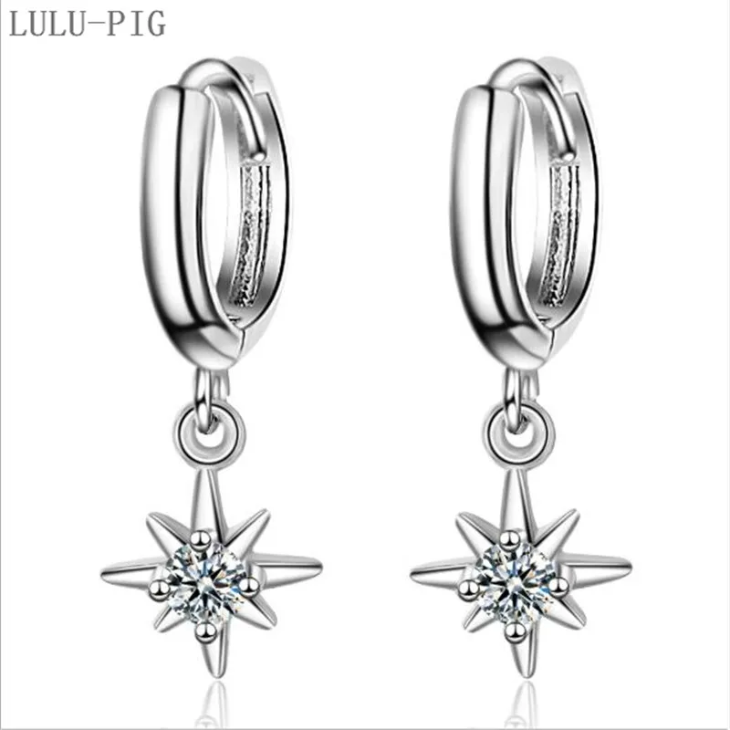 LULU-PIG новые серьги молнии для женщин новые модные серьги кольцо стиль корейский стиль Кнопка Короткие серьги EH468