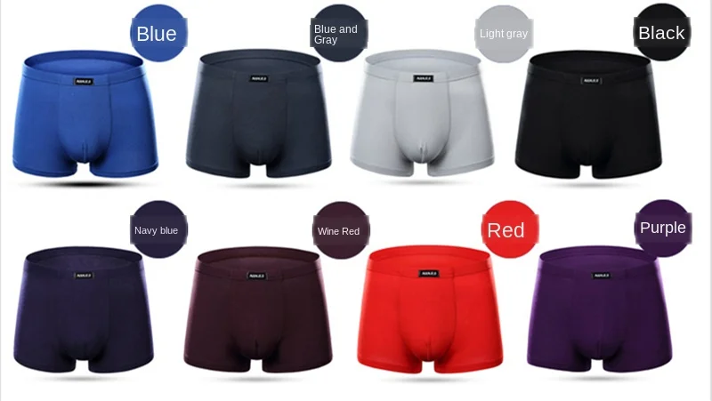 Men's Underwear Boxers Bamboo Fiber Homme Boxer Panties Breathable