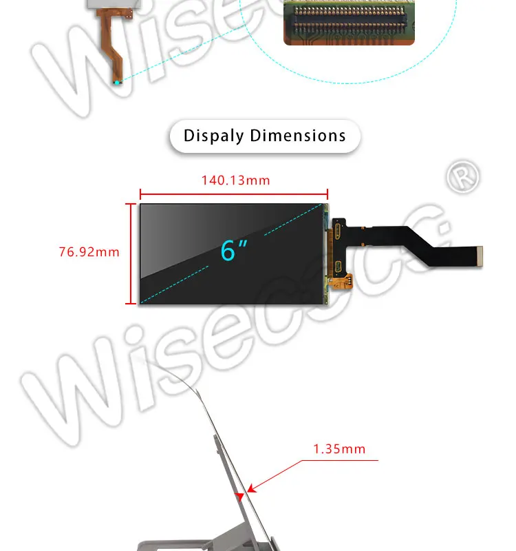 6 дюймов 50 pin 2k 2560*1440 частота обновления hdmi к mipi плата с интерфейсом mipi для DIY проектора/vr очки