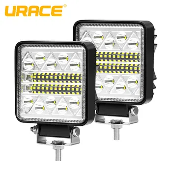 

URACE 4" 102w LED Work Light Bar 12v 24v Spot Flood LED Light Bar For 4x4 4WD Offroad Pickup ATV SUV UTV Truck Trailer Light Bar