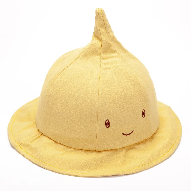 Весенняя новая детская шапка для мальчиков, милая Рыбацкая шляпа, Повседневная Бейсболка с изображением героев мультфильма, смайлик, шапка с вышивкой