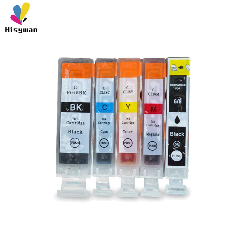 Hisywan PGI5BK чернильный картридж для принтера Canon PGI5 CLI8 iP4200 iP4300 iP4500 iP5200 MP500 MP530 MP600 MP610