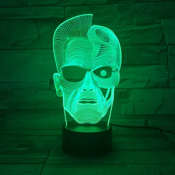 

LED Bulb Multicolor 3D Table Lamp Cartoon Figure Two-Face Clown USB Home Decorative Children's Gift Night Light App Control