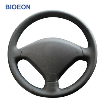 

Hand Stitch Black PU Artificial Leather Car Steering Wheel Cover for Peugeot 307 2001 2002 2003 2004-2008 307 SW 2005-2008