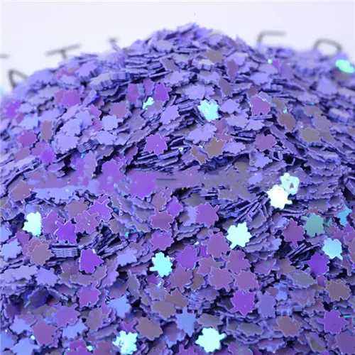 5 мм плоская форма кленового листа блёстки ПВХ тонкий кристалл грязи заполнены блесток для DIY Изготовление карточек аксессуары для дизайна ногтей украшения - Цвет: AB purple