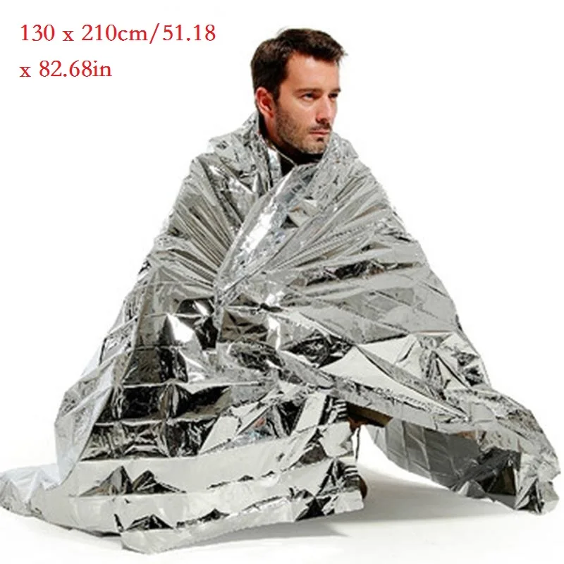 130x210 см портативное водонепроницаемое аварийное одеяло ветрозащитное спасательное термальное майларовое одеяло s для улицы спасательное оборудование