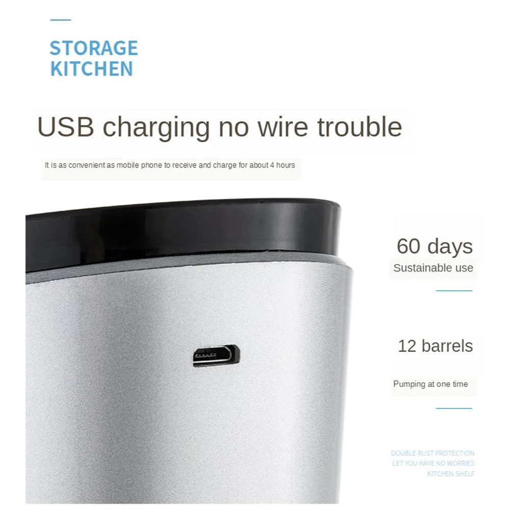 Portable Water Bottle Dispenser Automatic Electric Drinking Pump Space Saving