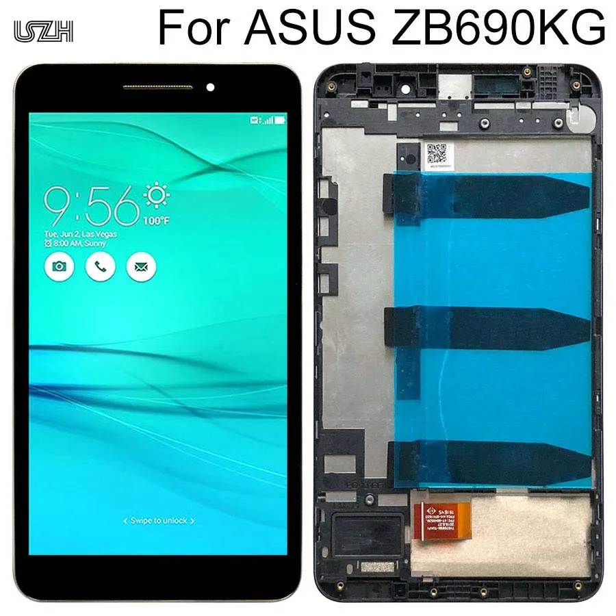 10 шт. ЖК-дигитайзер для Asus Zenfone Go ZB690KG дисплей с сенсорным экраном + рамка в сборе