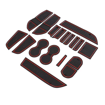 

18 Pcs Interior Door Pad Cup Holders Non-slip mats For GEELY ATLAS Proton X70 2017 2018 2019 Emgrand X7 Sport