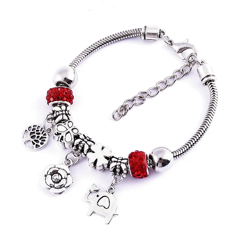 

Trendy rose ornament women bracelet opening adjustable bangle Acrylic beads send friend beautiful gift charm bracelets for women