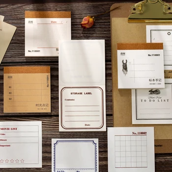 

Yuxian Beautiful time memo pad diy message note paper notepad pack retail