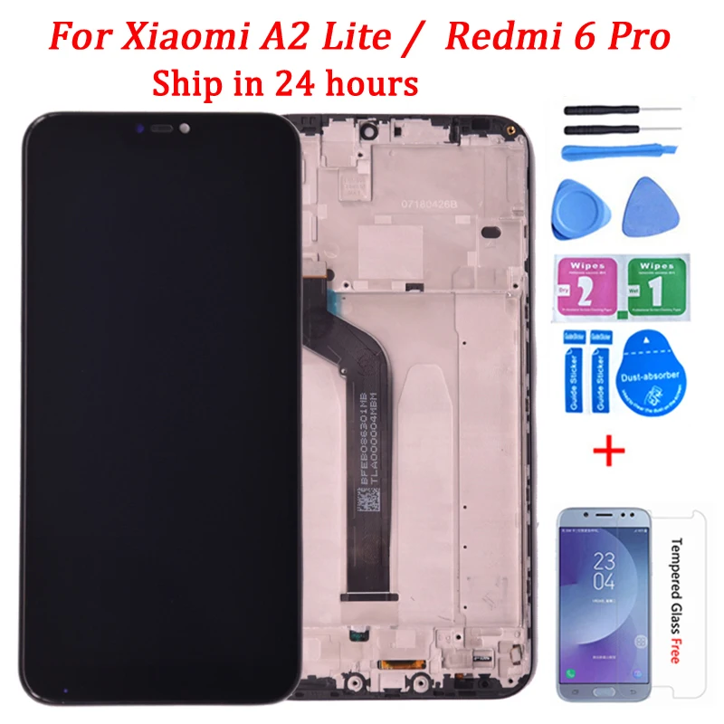For Xiaomi Mi A2 Lite LCD Display with Touch Screen Digitizer Assembly Replacement Redmi 6 Pro frame | Мобильные телефоны и