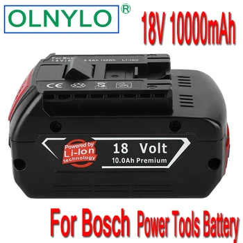 

Original 18V 10000mah Rechargeable Li-ion Battery For Bosch 18V Battery Backup 10.0A Portable Replacement BAT609 Indicator light