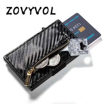 

ZOVYVOL 2020 New Arrival Credit Card Holder Business PU Leather Single Box Card Wallet Card Case RFID Blocking Purses