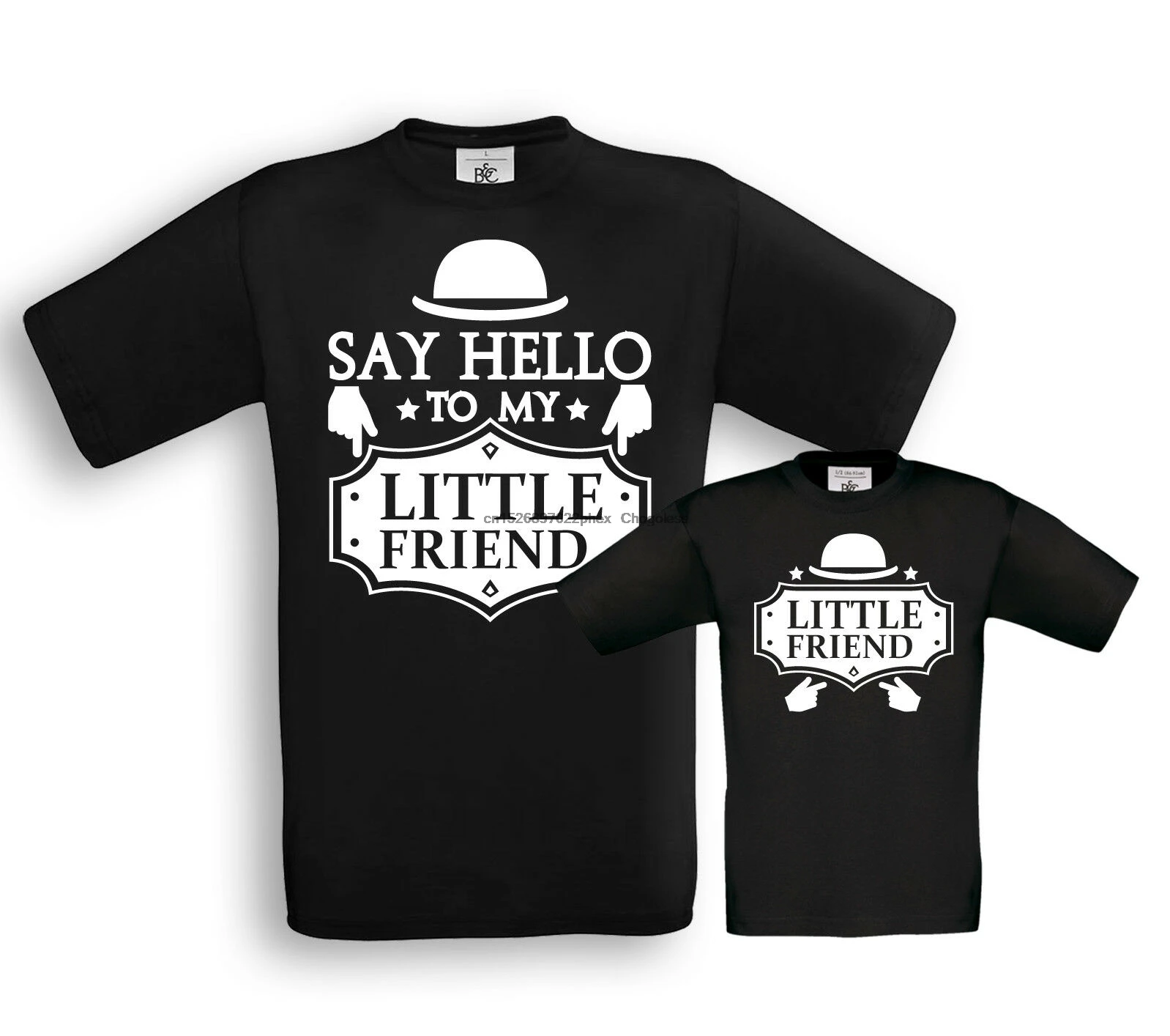 Di Hello a mi pequeño amigo camisas padre + hijo papá nacimiento bautizo|Camisetas| - AliExpress