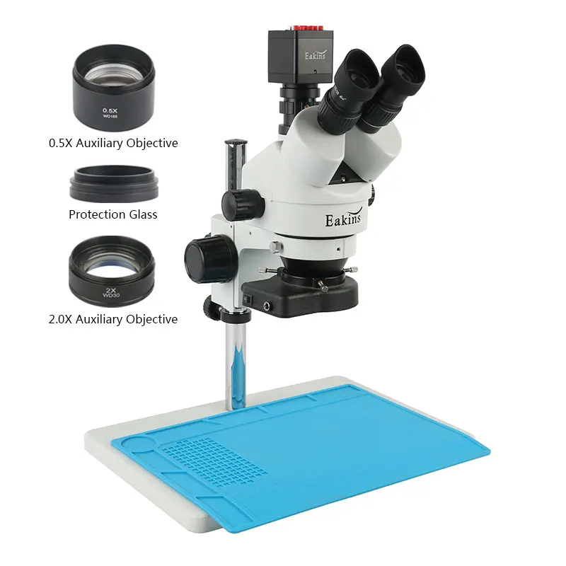 Simul focal 7 45x trinocular microscópio estéreo + 1080p sony imx307