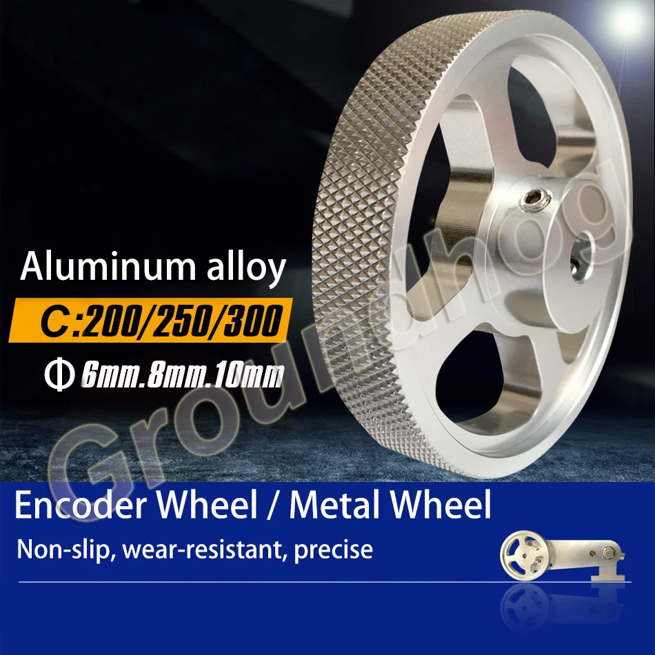 Aluminum alloy Synchronous Encoder Wheel Measuring Wheel for Rotary Encoder Meter Counting Circumference 200 250 300mm