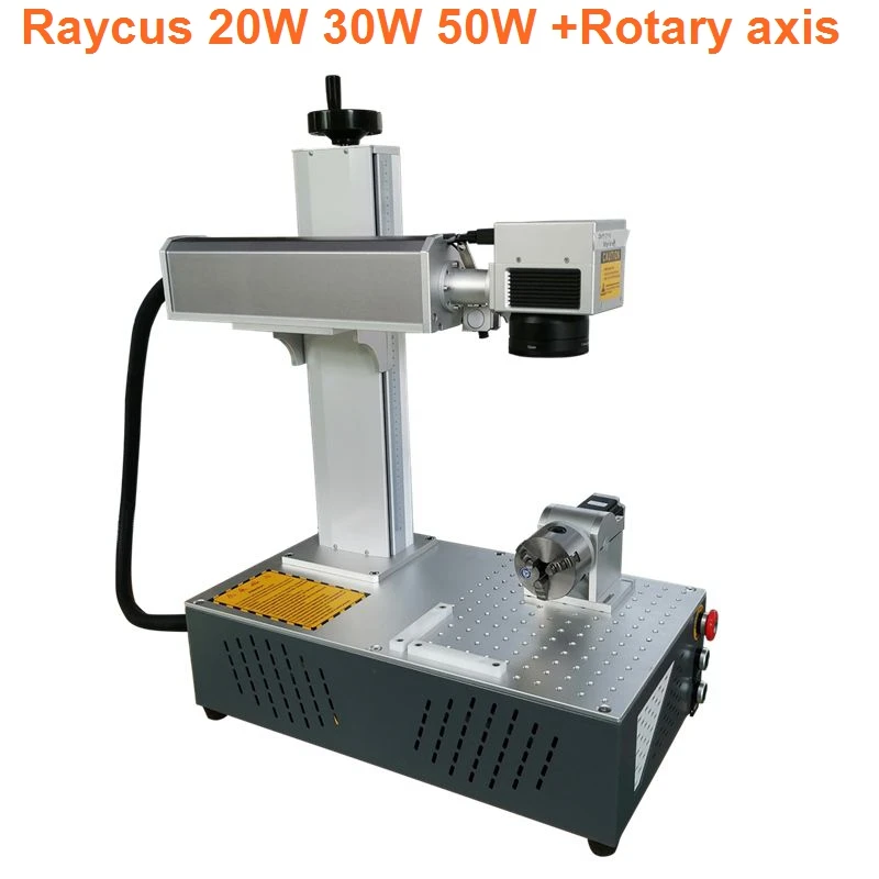

mini fiber laser marking machine with Raycus fiber source 20W 30W 50W cheap price with rotary axis indcluded