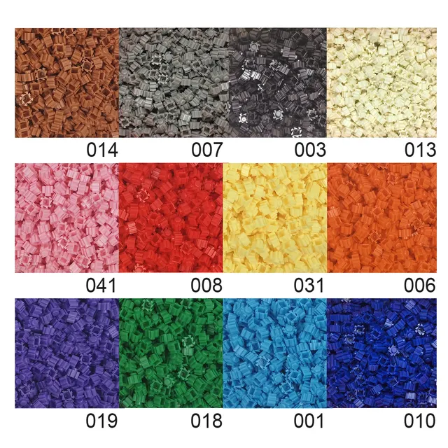 3000pcs 8*8mm Pixel Puzzle Diamond Building Blocks 12colors 250PCs/bag DIY 3D For Children Educational Toy Kids Gifts 2