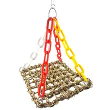 Подвесной гамак для птиц, качели из пеньковой веревки для попугая, качели с крючками для скалолазания, ара, клетка для африканских Грей, окуня, тренировочная игрушка Подвесной гамак для птиц, качели из пеньковой веревки для попугая, качели с крючками для скалолазания, ара, клетка для африканских Грей, окуня, тренировочная игрушка