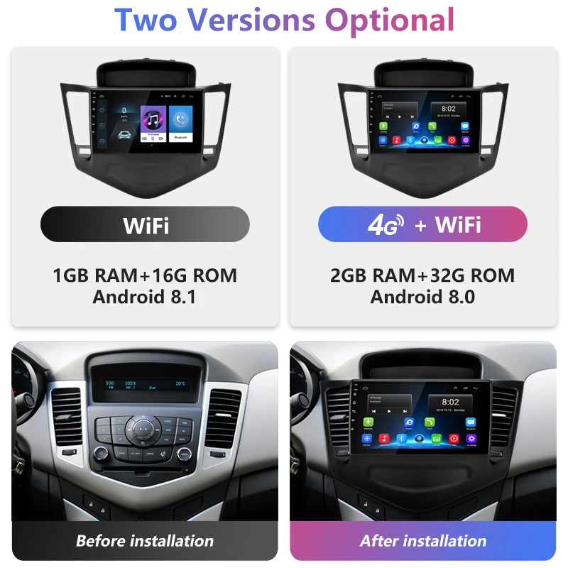 Sale Jansite Android Car Radio for Chevrolet Cruze 2009 2010 2011 2012 2013 2014 FM AM touch screen 4G Internet WIFI Reversing image 2